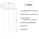 GobekUsa Crystal Gold Pendant Lights for Dining Room Kitchen Island Chandelier