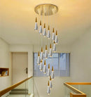 GobekUsa Crystal Gold Pendant Lights for Dining Room Kitchen Island Chandelier