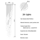 GobekUsa Crystal Gold Pendant Lights for Dining Room Kitchen Island Chandelier