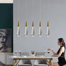 GobekUsa Crystal Gold Pendant Lights for Dining Room Kitchen Island Chandelier