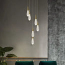 GobekUsa Crystal Gold Pendant Lights for Dining Room Kitchen Island Chandelier