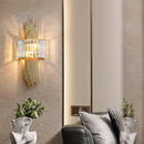 GobekUsa Crystal Gold Wall Lamp for Bedroom, Living Room, and Study Room