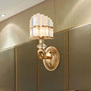 GobekUsa Modern Crystal Gold Wall Lamp - Geometric Design with LED Lighting - Perfect for Living Room