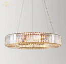 GobekUsa Crystal Halo Pendant Light: Elegant Chandelier for Bedroom Living Room Dining Room Decor