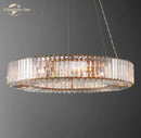 GobekUsa Crystal Halo Pendant Light: Elegant Chandelier for Bedroom Living Room Dining Room Decor