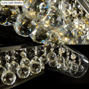 GobekUsa Contemporary Glass Island Pendant Light with 5 Horizontal Cylinder Lights and Crystal Ball Accent