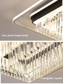 GobekUsa Crystal Industrial Pendant Lamps Set for Modern Living Room Bedroom Kitchen Decor