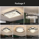 GobekUsa Crystal Industrial Pendant Lamps Set for Modern Living Room Bedroom Kitchen Decor