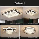 GobekUsa Crystal Industrial Pendant Lamps Set for Modern Living Room Bedroom Kitchen Decor