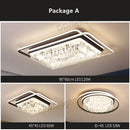 GobekUsa Crystal Industrial Pendant Lamps Set for Modern Living Room Bedroom Kitchen Decor