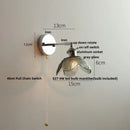 GobekUsa Crystal Iron LED Wall Light Modern Bedside Lamp Clear Glass Wandlamp