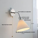 GobekUsa Crystal Iron LED Wall Light Modern Bedside Lamp Clear Glass Wandlamp