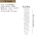 GobekUsa Crystal LED Ceiling Chandeliers Bedroom Living Room Staircase Pendant Lamp