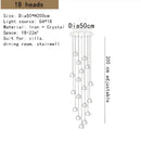 GobekUsa Crystal LED Ceiling Chandeliers Bedroom Living Room Staircase Pendant Lamp