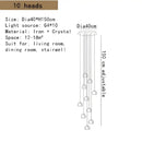 GobekUsa Crystal LED Ceiling Chandeliers Bedroom Living Room Staircase Pendant Lamp