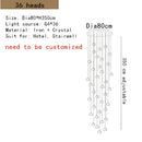 GobekUsa Crystal LED Ceiling Chandeliers Bedroom Living Room Staircase Pendant Lamp