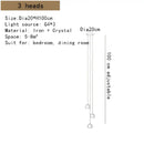 GobekUsa Crystal LED Ceiling Chandeliers Bedroom Living Room Staircase Pendant Lamp