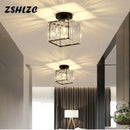GobekUsa Crystal LED Ceiling Light Modern Home Decor Fixture for Living Room Kitchen Hallway
