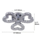 GobekUsa Crystal LED Ceiling Light Rings - Stainless Steel Plafonnier Lamp