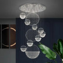 GobekUsa Crystal LED Chandelier for Large Villa Ceiling Lights, Hotel, Kitchen Decor