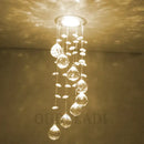 Modern crystal led downlight – living room teardrop ceiling lamp by Decorbites