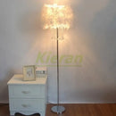 GobekUsa Crystal LED Feather Floor Lamp for Modern Nordic Living Room Decor