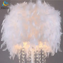 GobekUsa Crystal LED Feather Floor Lamp for Modern Nordic Living Room Decor