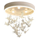 GobekUsa Kids' Modern Crystal LED Chandelier Ceiling Lamp, Bedroom Lighting Fixture