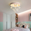 GobekUsa Kids' Modern Crystal LED Chandelier Ceiling Lamp, Bedroom Lighting Fixture