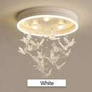 GobekUsa Kids' Modern Crystal LED Chandelier Ceiling Lamp, Bedroom Lighting Fixture