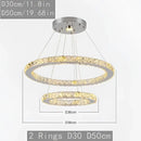 GobekUsa Crystal LED Pendant Chandelier, Modern Nordic Ceiling Lamp for Living and Dining Room