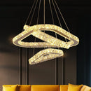 GobekUsa Crystal LED Pendant Chandelier, Modern Nordic Ceiling Lamp for Living and Dining Room