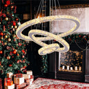 GobekUsa Crystal LED Pendant Chandelier, Modern Nordic Ceiling Lamp for Living and Dining Room