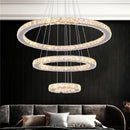 GobekUsa Crystal LED Pendant Chandelier, Modern Nordic Ceiling Lamp for Living and Dining Room