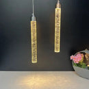 GobekUsa Crystal LED Pendant Light for Dining Room, Living Room, and Bedroom