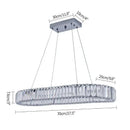 GobekUsa Crystal LED Ring Pendant Chandelier for Modern Living Dining Room Décor