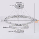 GobekUsa Crystal LED Ring Pendant Chandelier for Modern Living Dining Room Décor