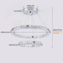 GobekUsa Crystal LED Ring Pendant Chandelier for Modern Living Dining Room Décor