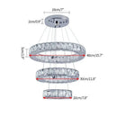 GobekUsa Crystal LED Ring Pendant Chandelier for Modern Living Dining Room Décor