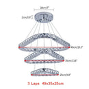 GobekUsa Crystal LED Ring Pendant Chandelier for Modern Living Dining Room Décor
