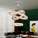 GobekUsa Crystal LED Ring Pendant Chandelier for Modern Living Dining Room Décor