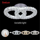 GobekUsa Crystal LED Ceiling Chandelier: Elegant 3-Side Nordic Indoor Light for Living Room