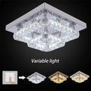 GobekUsa Crystal LED Ceiling Chandelier: Elegant 3-Side Nordic Indoor Light for Living Room