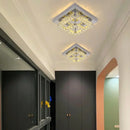 GobekUsa Crystal LED Ceiling Chandelier: Elegant 3-Side Nordic Indoor Light for Living Room