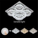 GobekUsa Crystal LED Ceiling Chandelier: Elegant 3-Side Nordic Indoor Light for Living Room