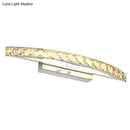 GobekUsa Modern Crystal LED Vanity Wall Light for Bathrooms - Arched Sconce Fixture