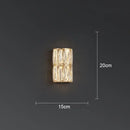 GobekUsa Crystal LED Wall Lamp for Living Room Aisle Bedroom Staircase Decoration