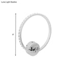 GobekUsa Translucent Crystal Sconce Light - Modern LED Wall Lighting Fixture | Chrome Finish | 6"/8"/10" H