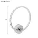 GobekUsa Translucent Crystal Sconce Light - Modern LED Wall Lighting Fixture | Chrome Finish | 6"/8"/10" H