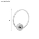 GobekUsa Translucent Crystal Sconce Light - Modern LED Wall Lighting Fixture | Chrome Finish | 6"/8"/10" H